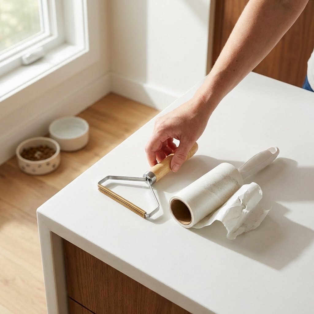 Restored fabric after FuzzBGone™ Pro treatment showing like-new results